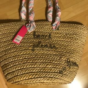 NWT LILLY PULITZER PLAYA BLANCA STRAW TOTE
